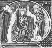 Coronation of Baldwin I. (from: Histoire d'Outremer, 13. Cent.)
